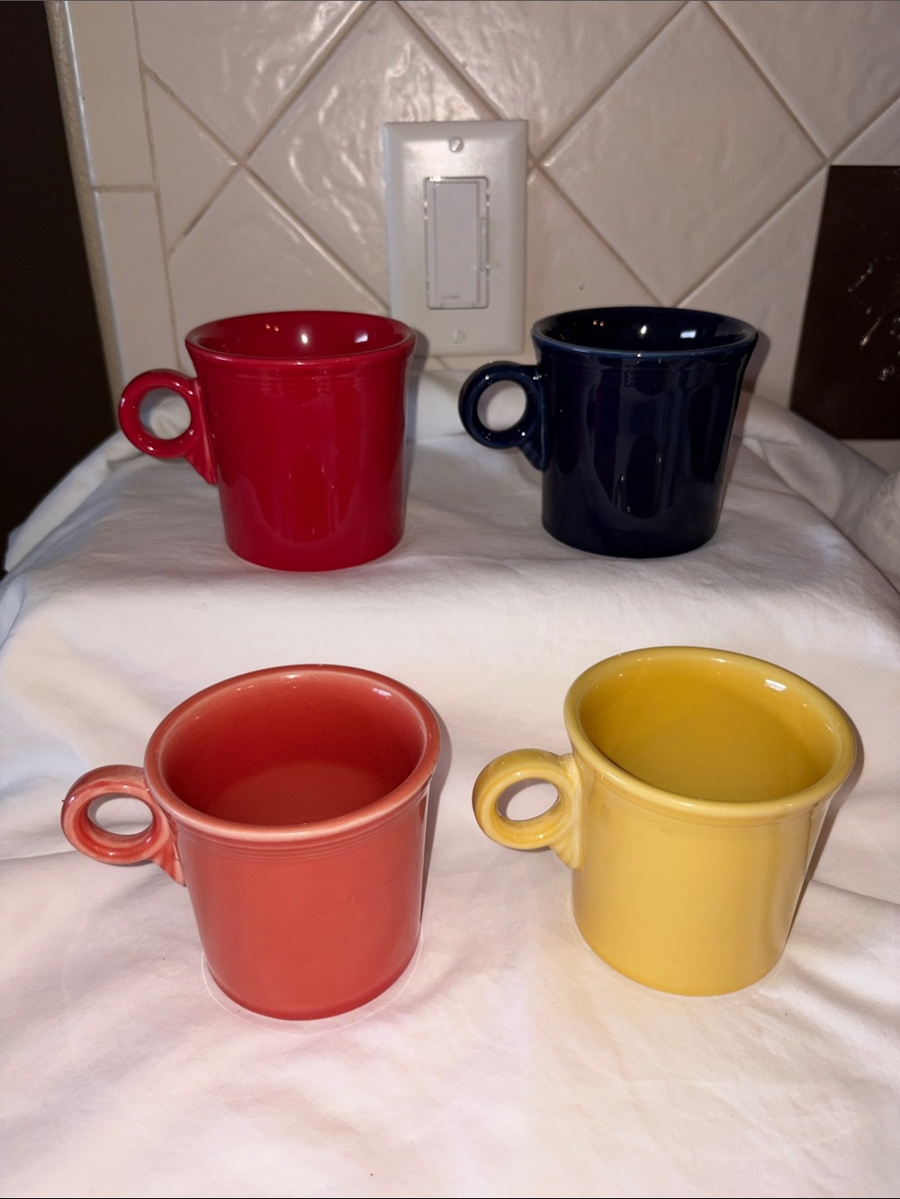 Fiesta Ware Mugs Ring Handle Set of 2